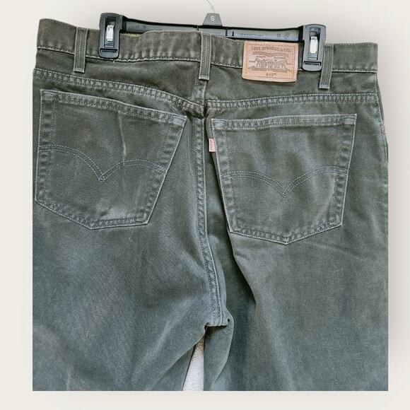 Levi Strauss VTG 540 Relaxed Fit Green Denim Straight Jeans Mens Sz 38x29 - Picture 5 of 7